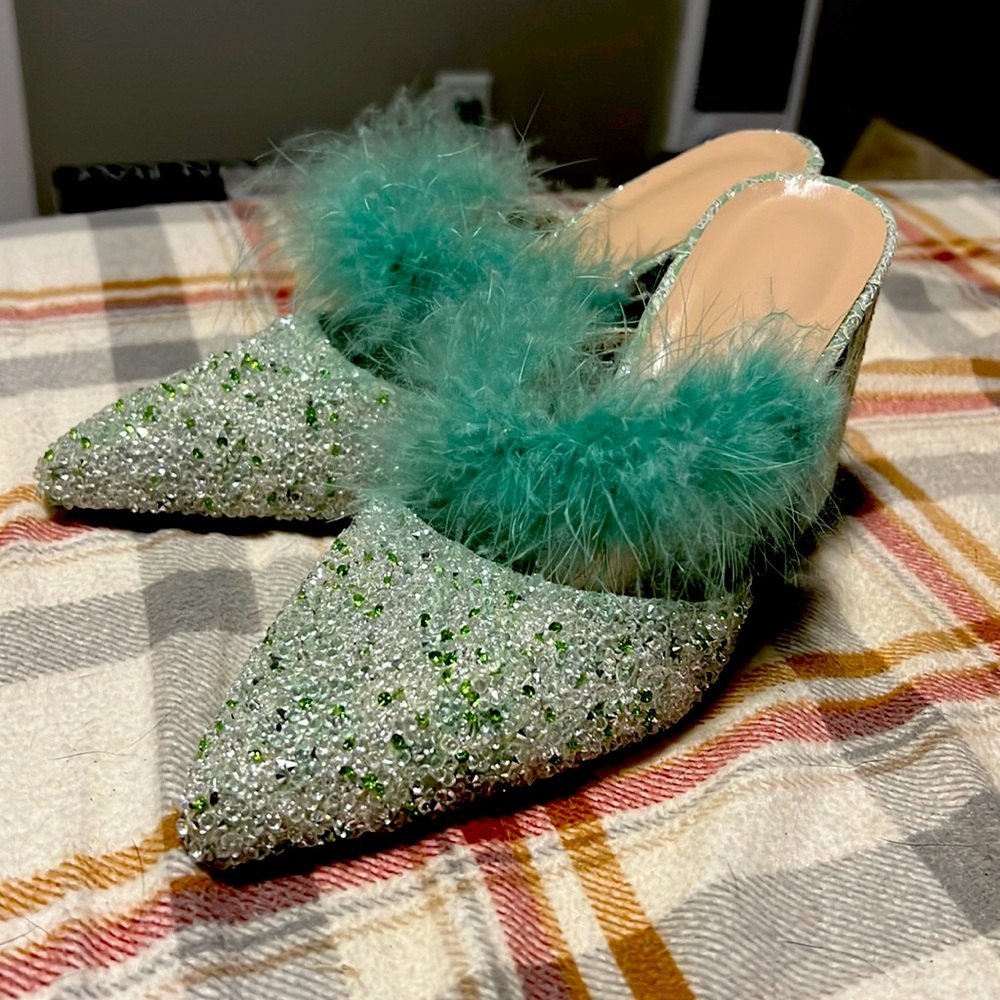 Green Rinestone Shoes